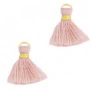 Ibiza style Tassel 1.5cm Gold-vintage pink